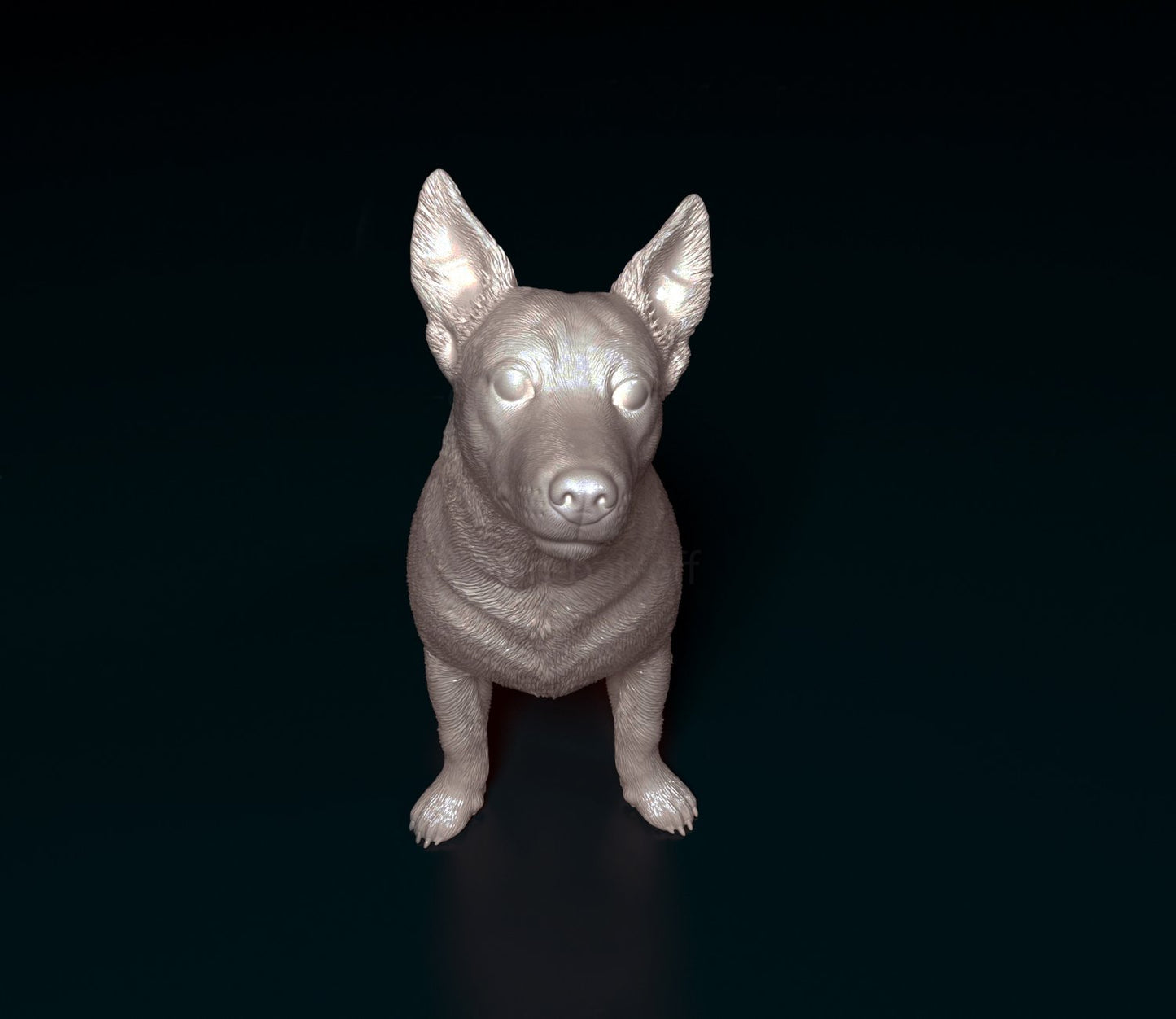 Jack Rusell cross artist resin - white resin ready to prep / paint ALL SCALES