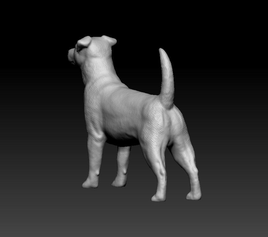 Jack Rusell artist resin - white resin ready to prep / paint ALL SCALES