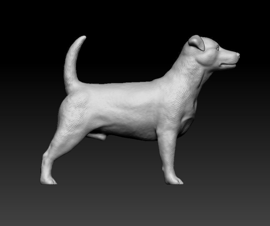 Jack Rusell artist resin - white resin ready to prep / paint ALL SCALES