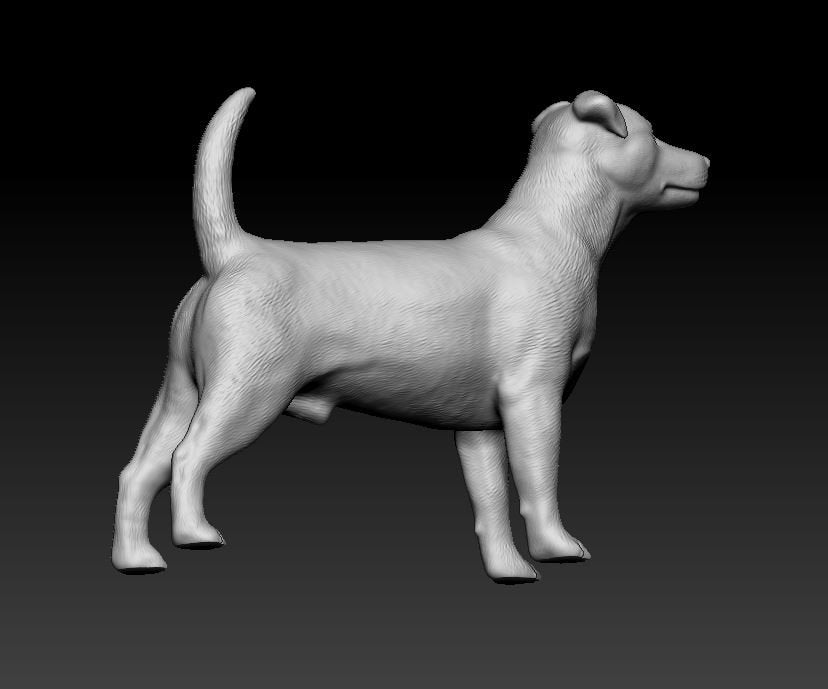 Jack Rusell artist resin - white resin ready to prep / paint ALL SCALES