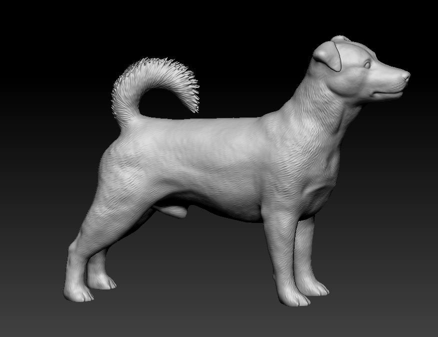 Jack Rusell artist resin - white resin ready to prep / paint ALL SCALES
