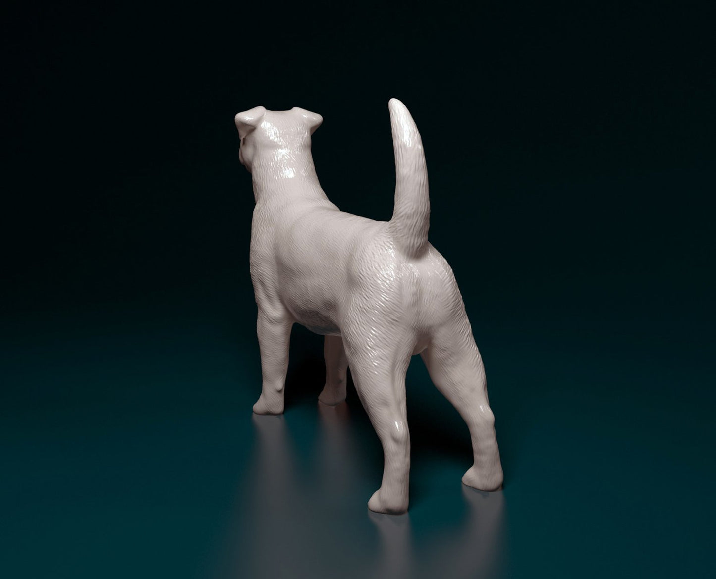 Jack Rusell artist resin - white resin ready to prep / paint ALL SCALES