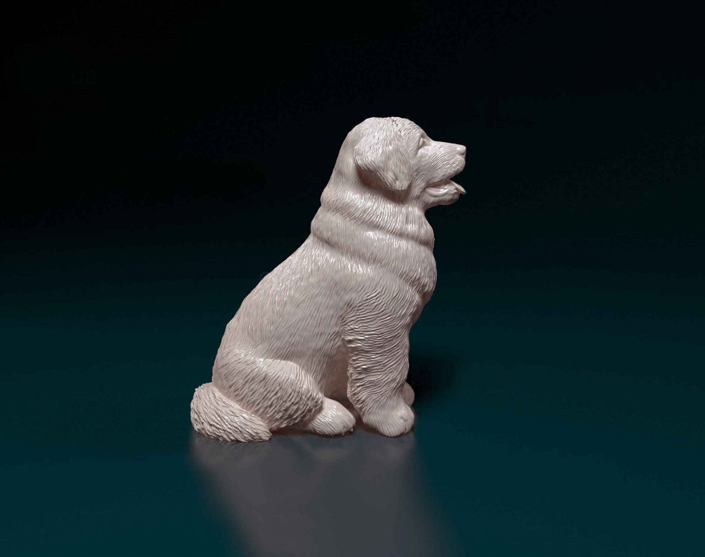 Leonberger puppy artist resin - white resin ready to prep / paint ALL SCALES