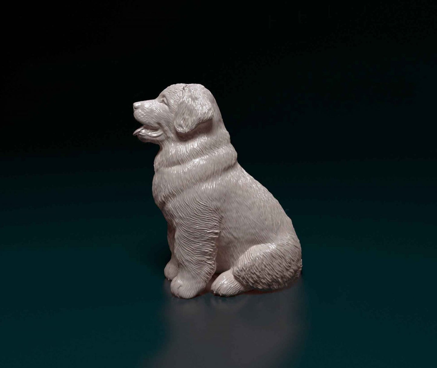 Leonberger puppy artist resin - white resin ready to prep / paint ALL SCALES