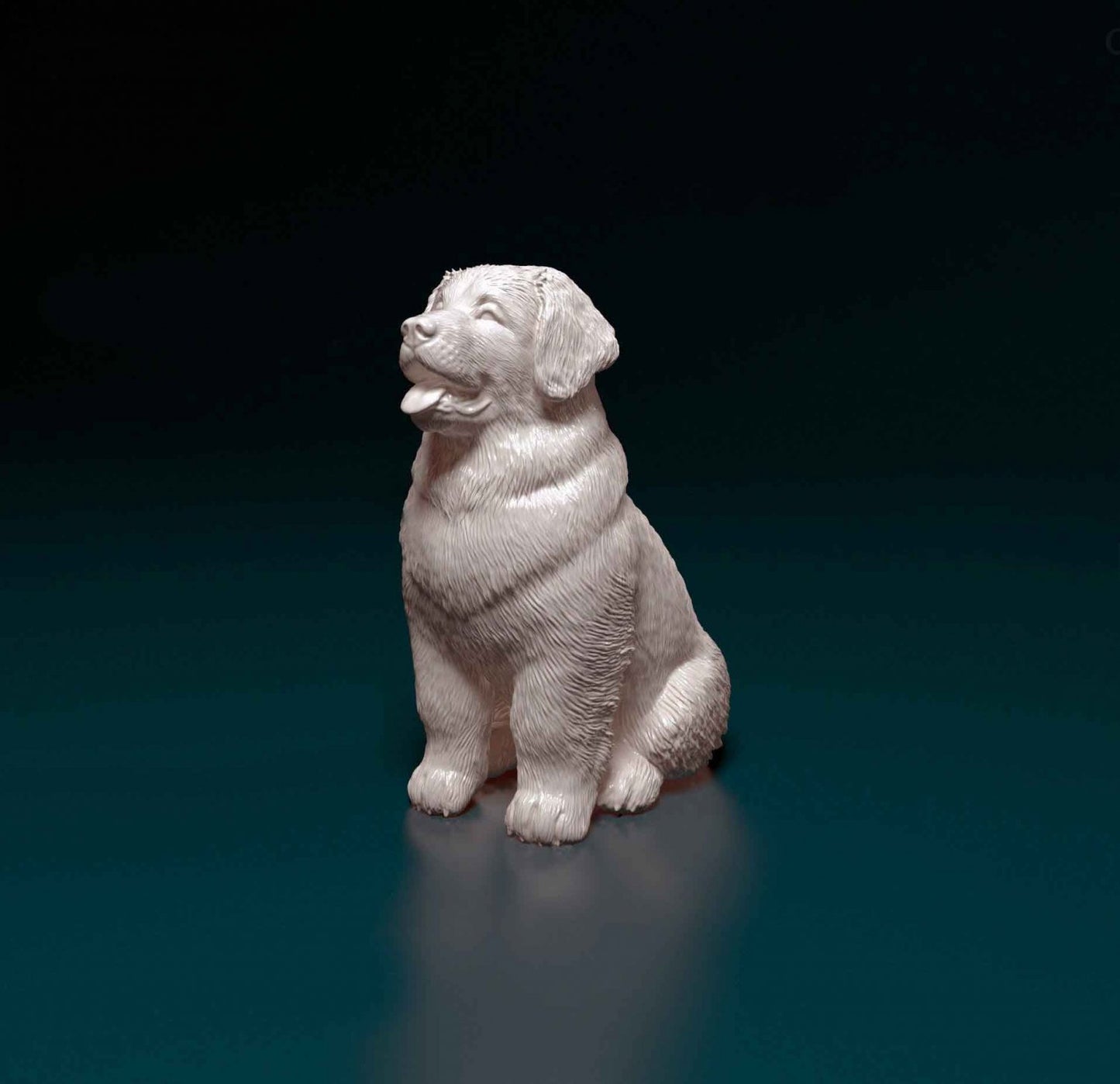 Leonberger puppy artist resin - white resin ready to prep / paint ALL SCALES