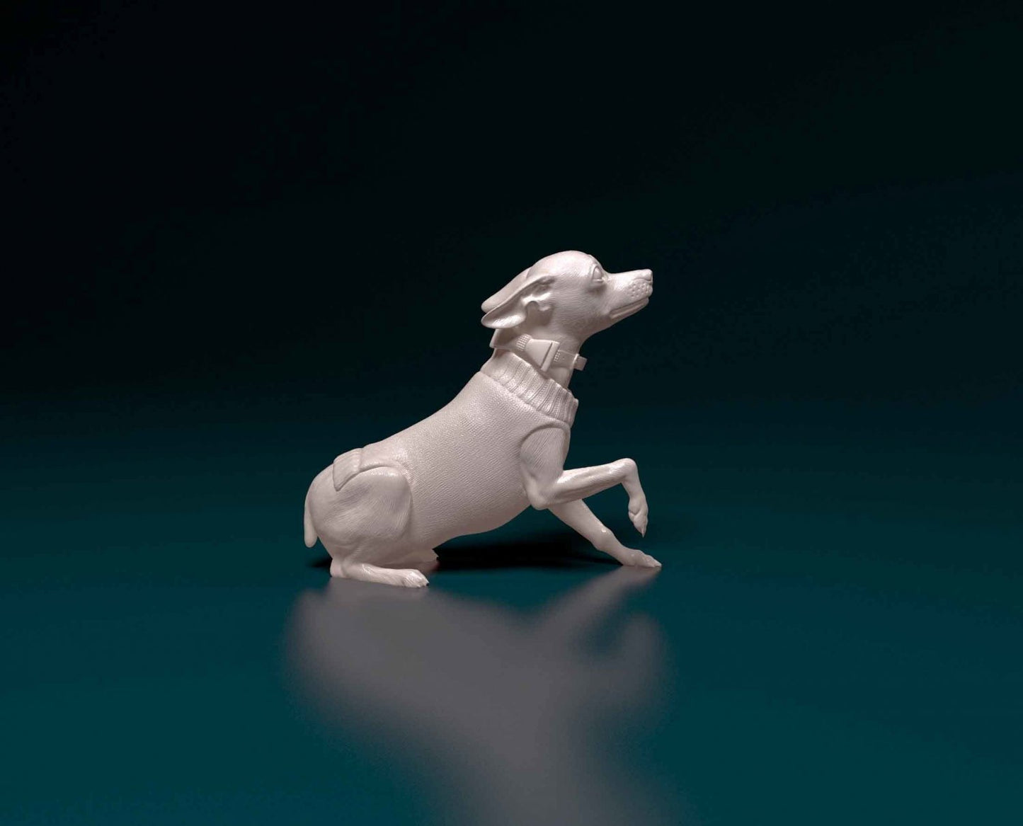 Minature Pinscher artist resin - white resin ready to prep / paint ALL SCALES