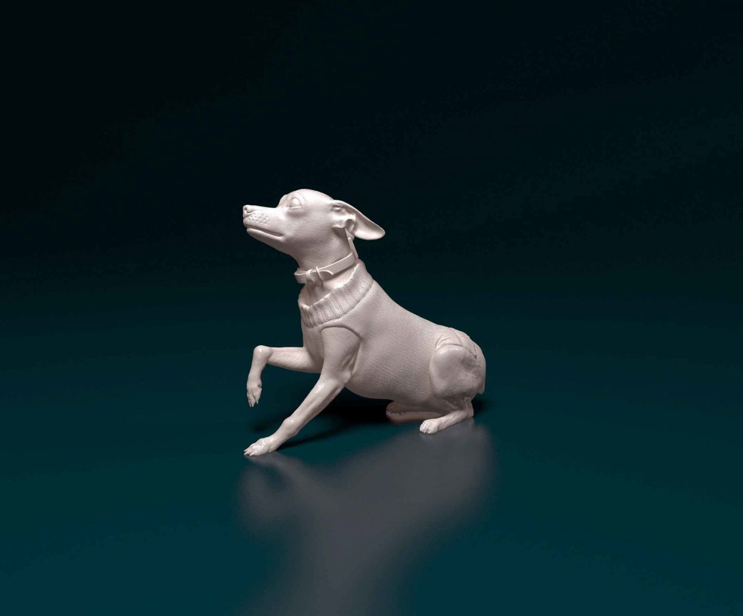 Minature Pinscher artist resin - white resin ready to prep / paint ALL SCALES
