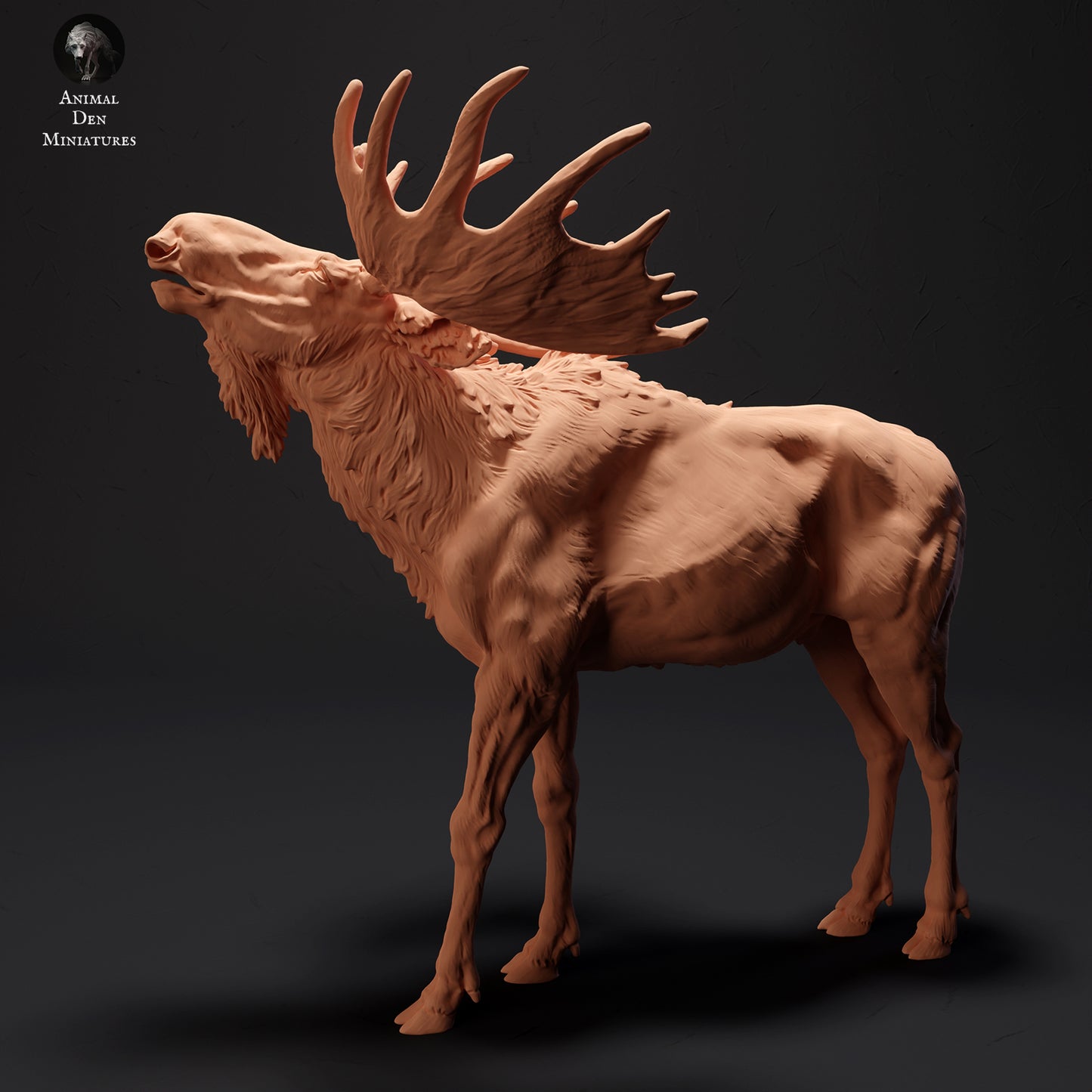 North american Moose artist resin - white resin