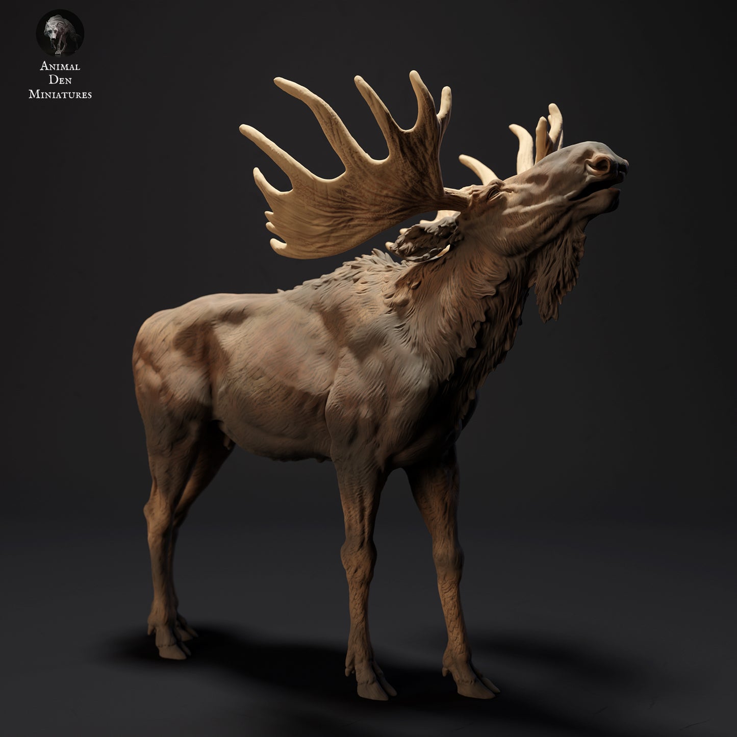 North american Moose artist resin - white resin