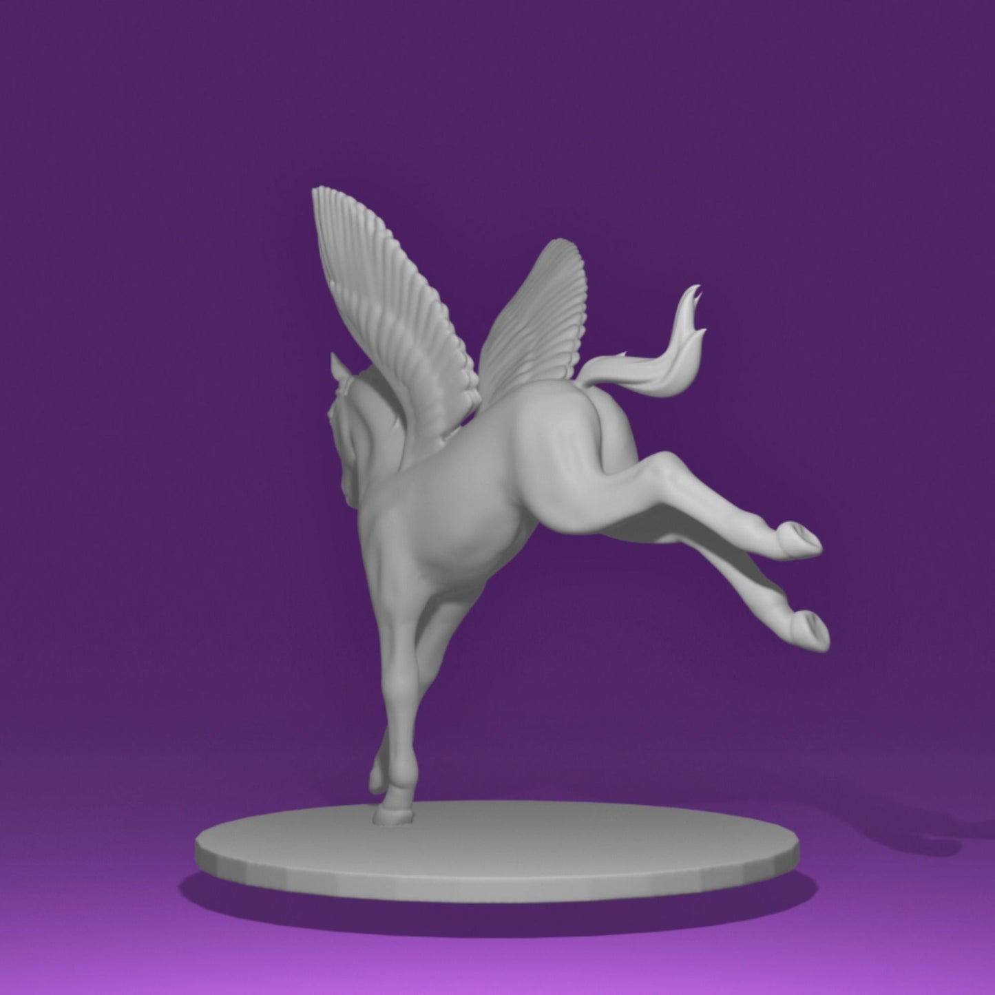 Athena the playful pegasus foal - white resin