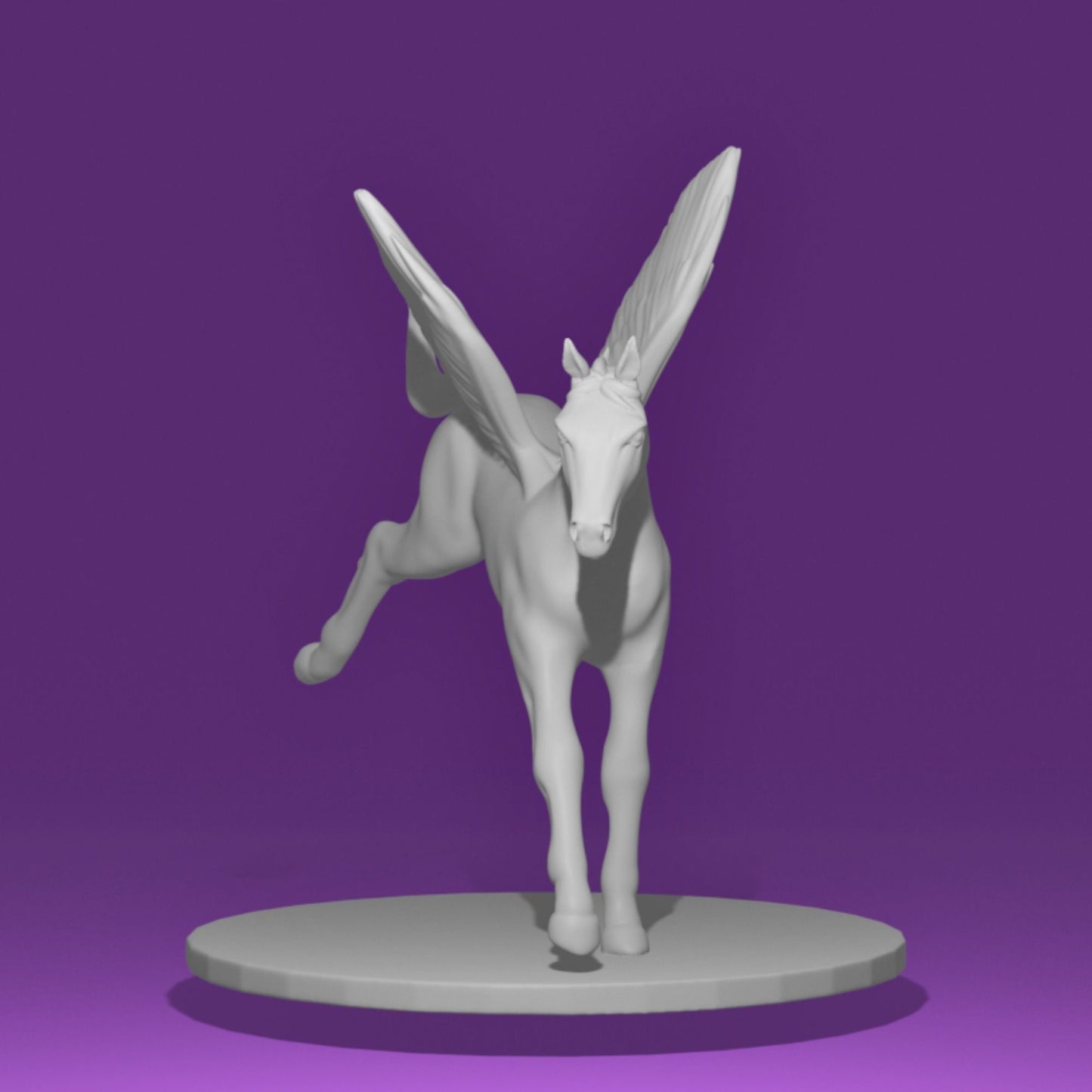 Athena the playful pegasus foal - white resin