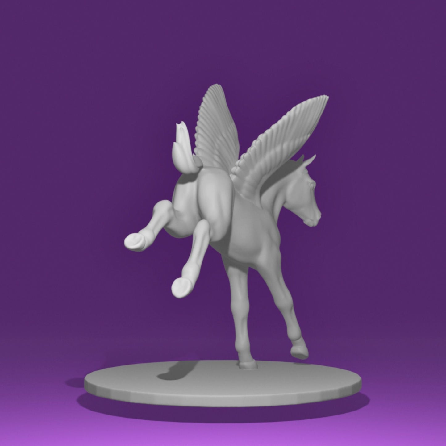 Athena the playful pegasus foal - white resin