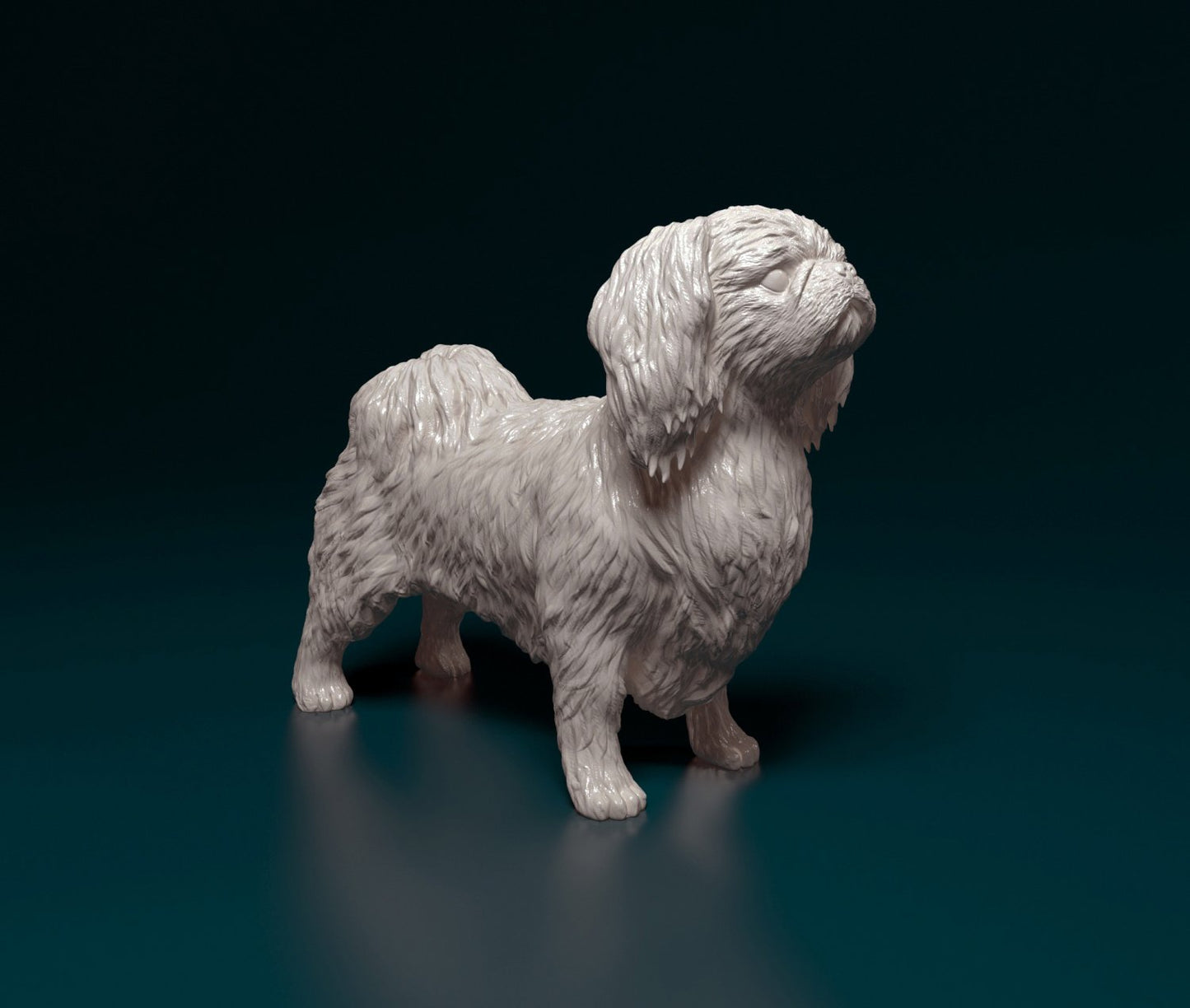 Pekingese artist resin - white resin ready to prep / paint ALL SCALES