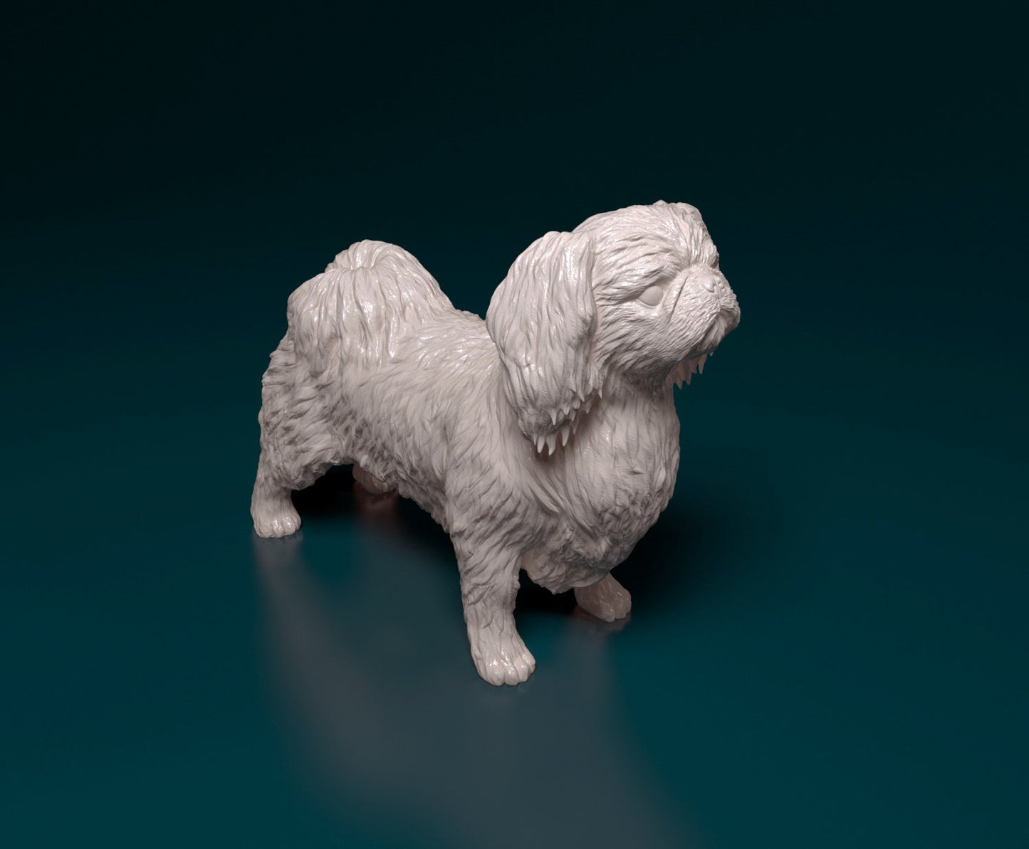 Pekingese artist resin - white resin ready to prep / paint ALL SCALES