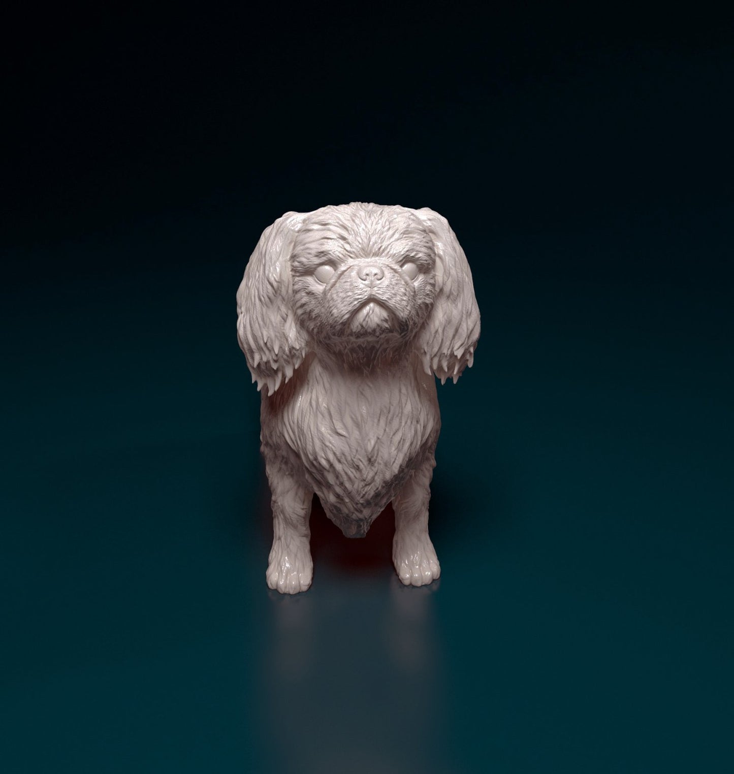 Pekingese artist resin - white resin ready to prep / paint ALL SCALES