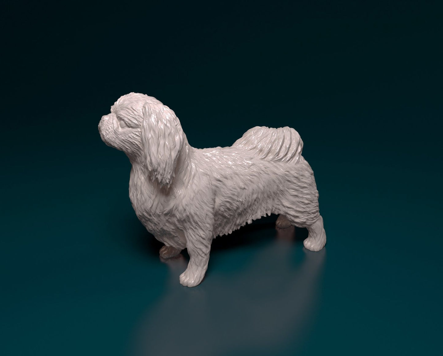 Pekingese artist resin - white resin ready to prep / paint ALL SCALES