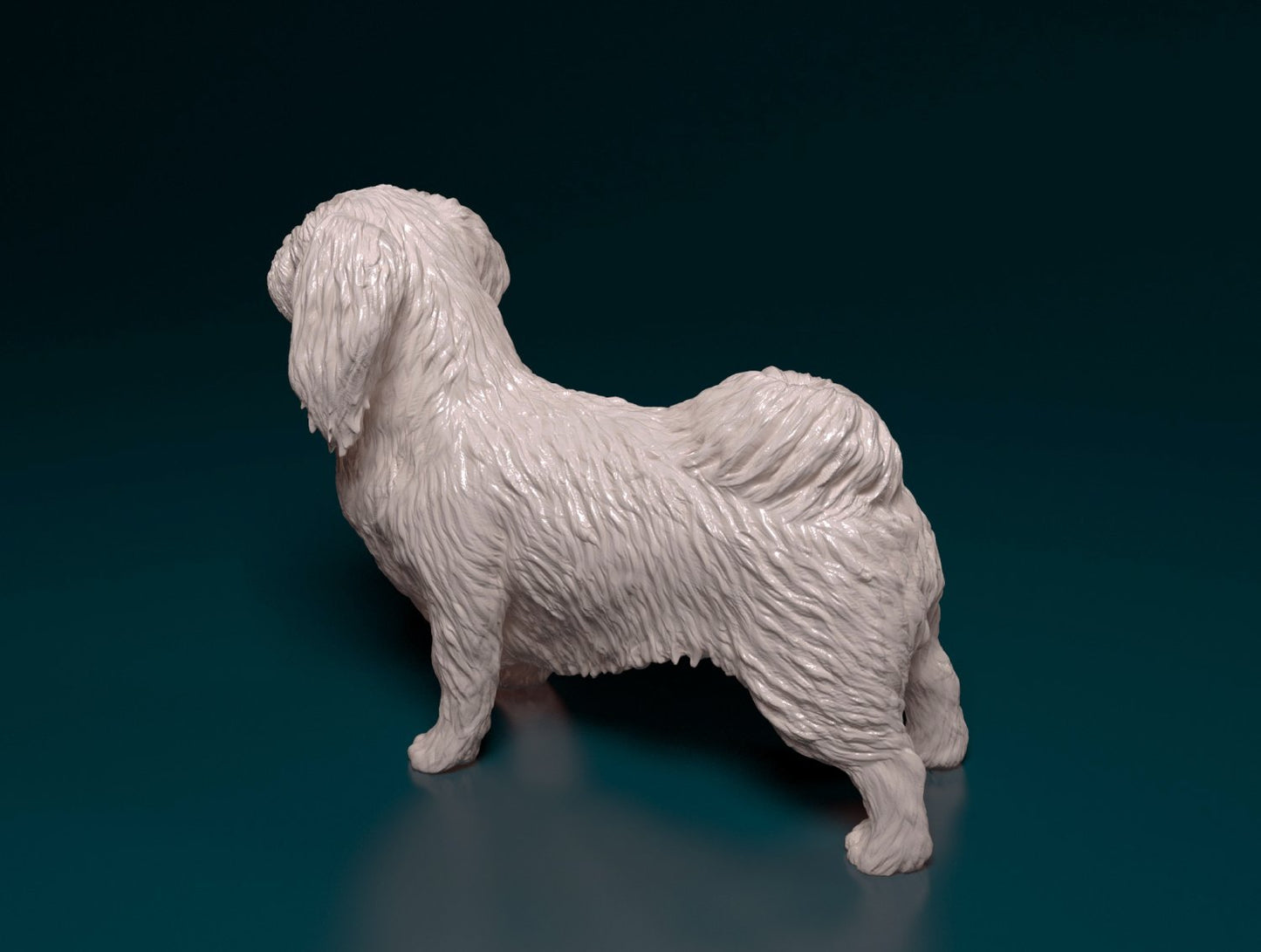 Pekingese artist resin - white resin ready to prep / paint ALL SCALES