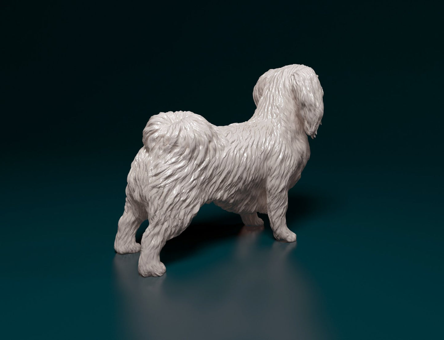 Pekingese artist resin - white resin ready to prep / paint ALL SCALES