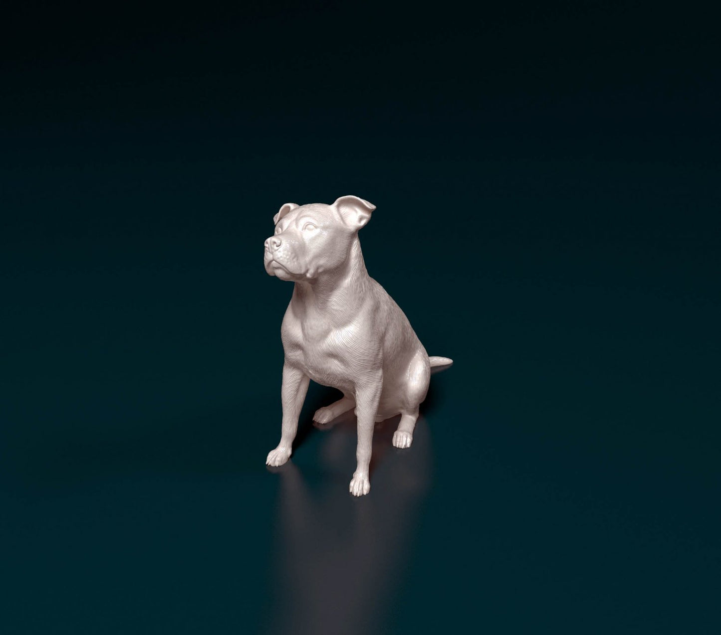 Pit bull artist resin - white resin ready to prep / paint ALL SCALES