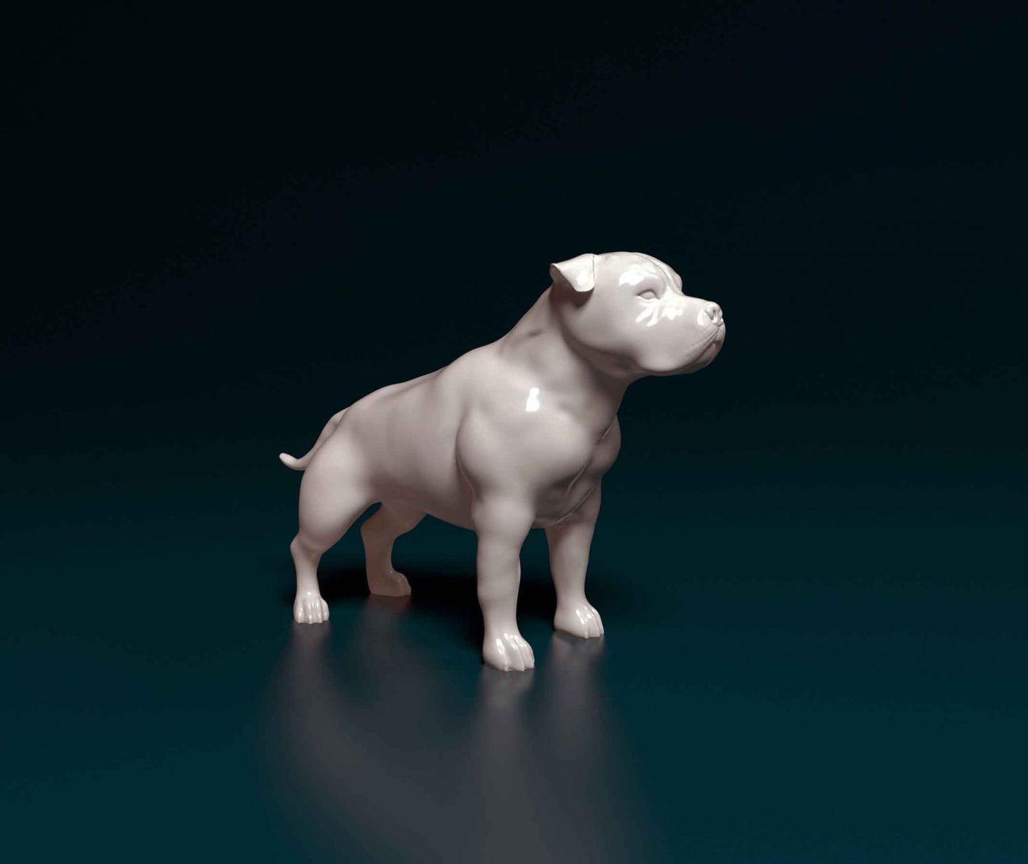Pit bull artist resin - white resin ready to prep / paint ALL SCALES