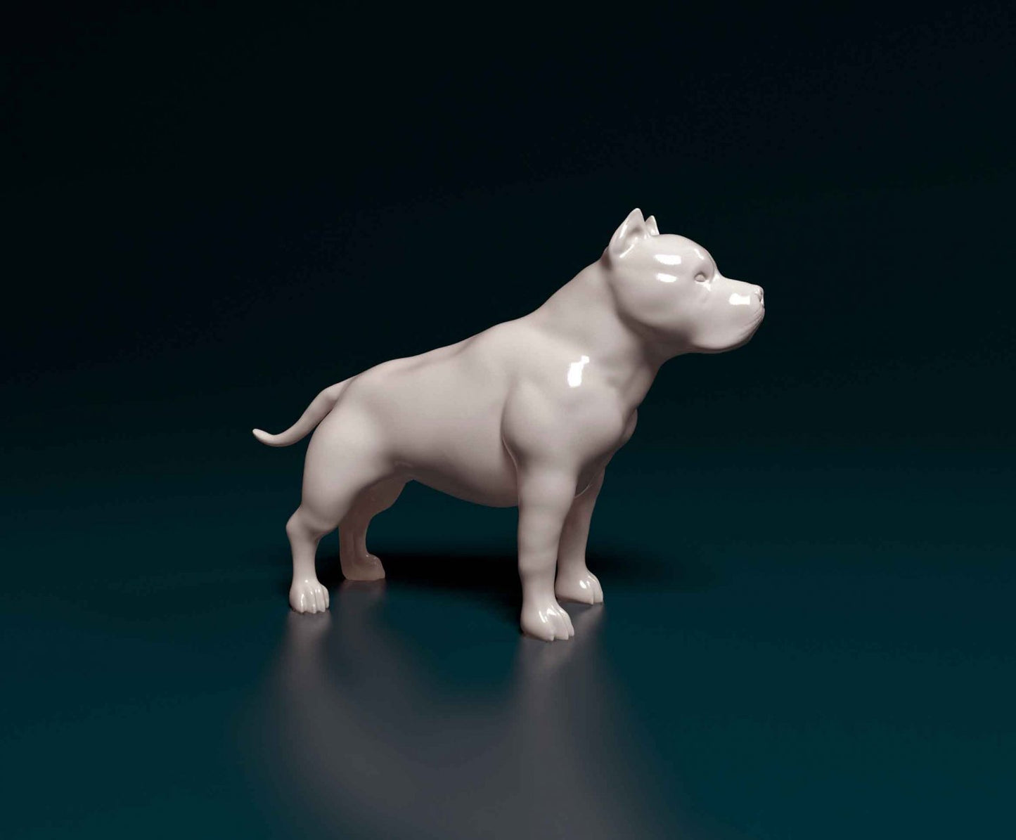 Pit bull artist resin - white resin ready to prep / paint ALL SCALES