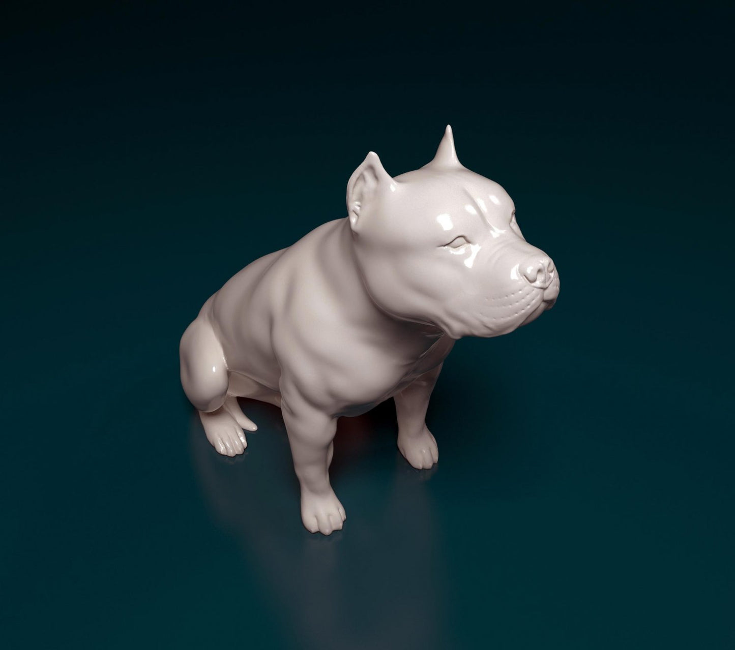 Pit bull artist resin - white resin ready to prep / paint ALL SCALES