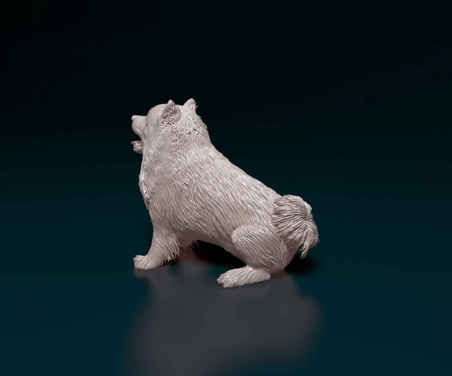 Pomeranian artist resin - white resin ready to prep / paint ALL SCALES