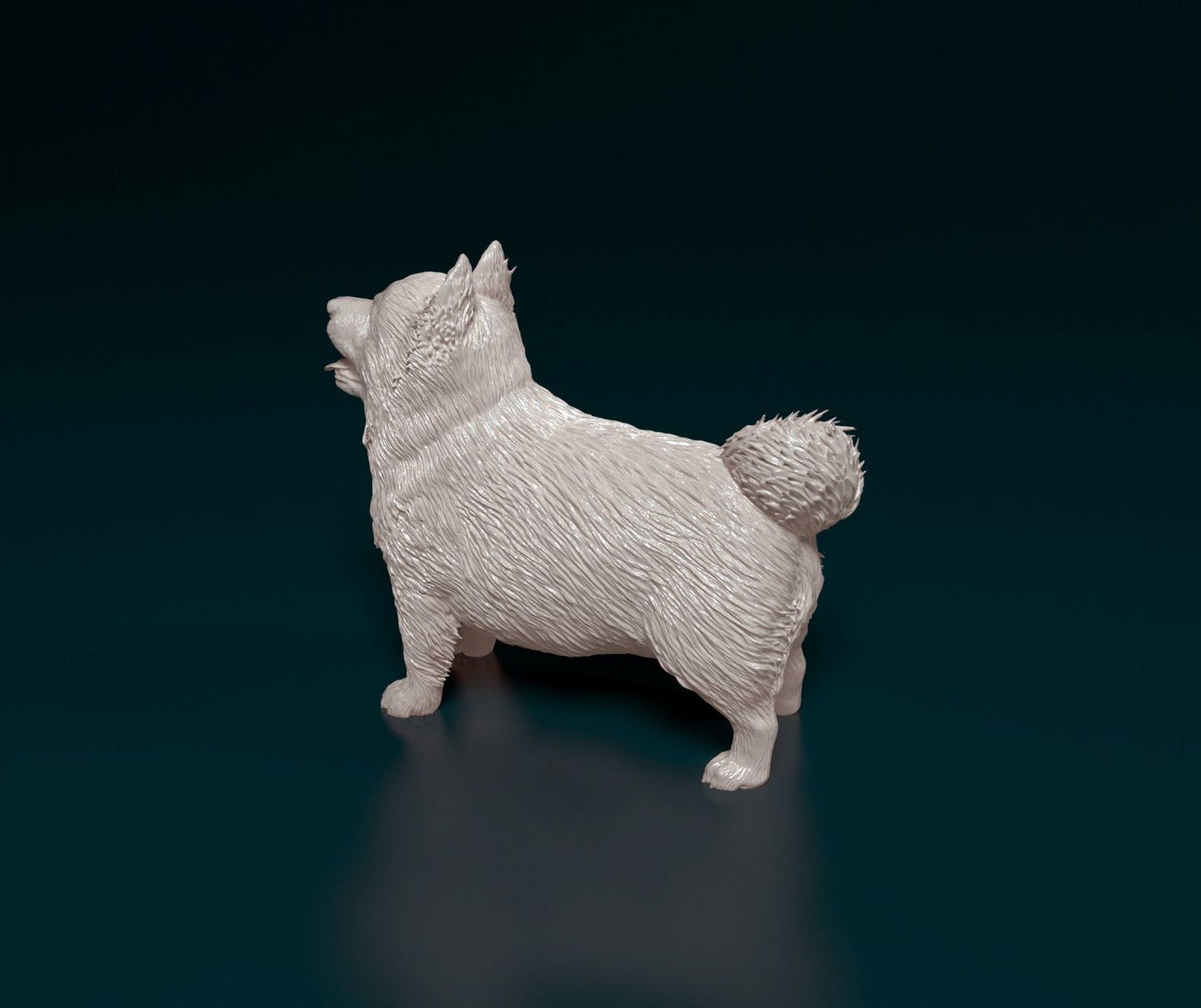 Pomeranian artist resin - white resin ready to prep / paint ALL SCALES