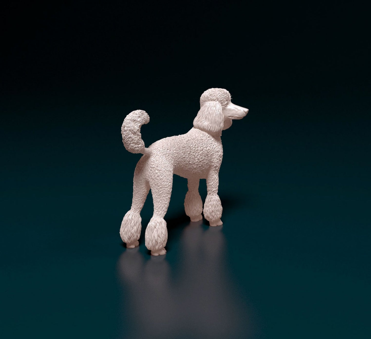 Poodle artist resin - white resin ready to prep / paint ALL SCALES