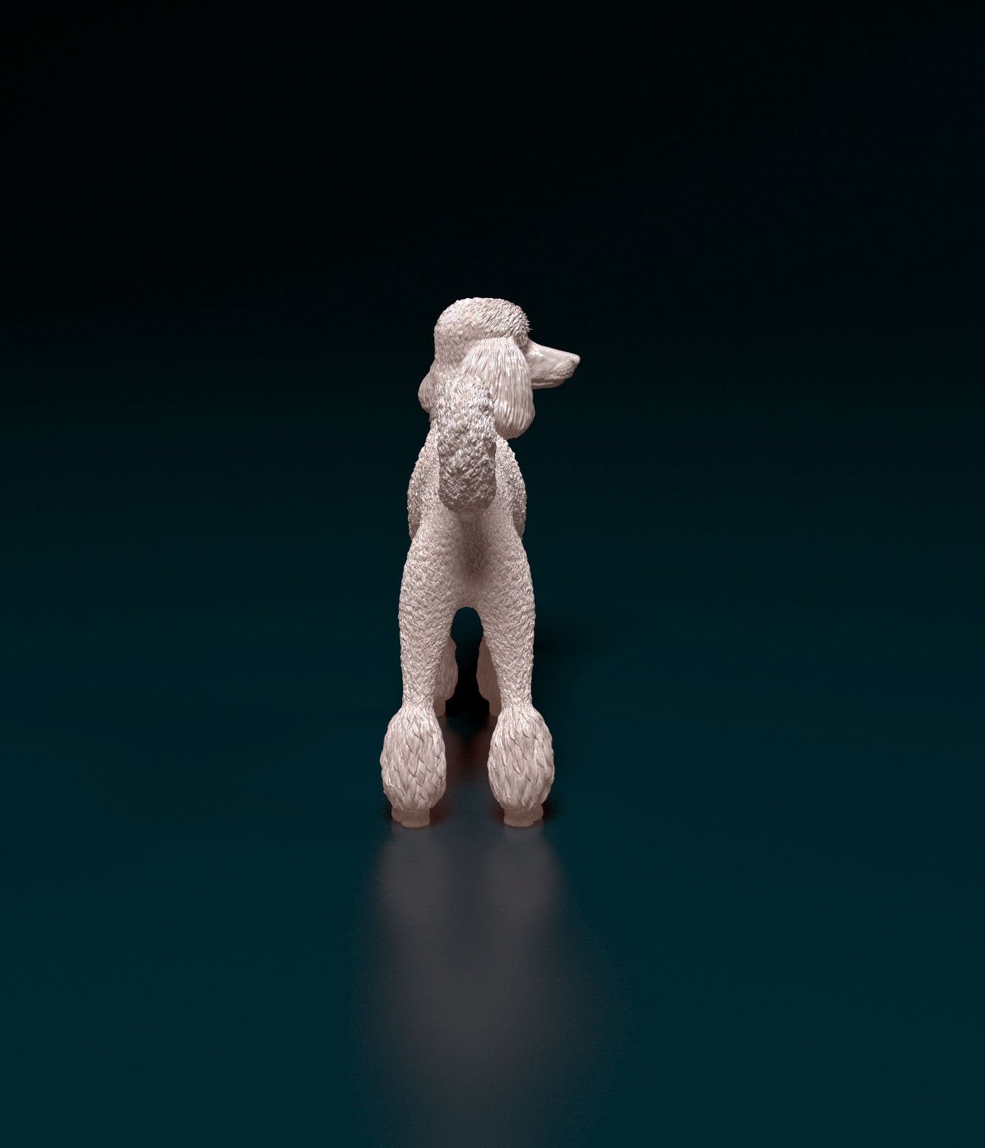Poodle artist resin - white resin ready to prep / paint ALL SCALES