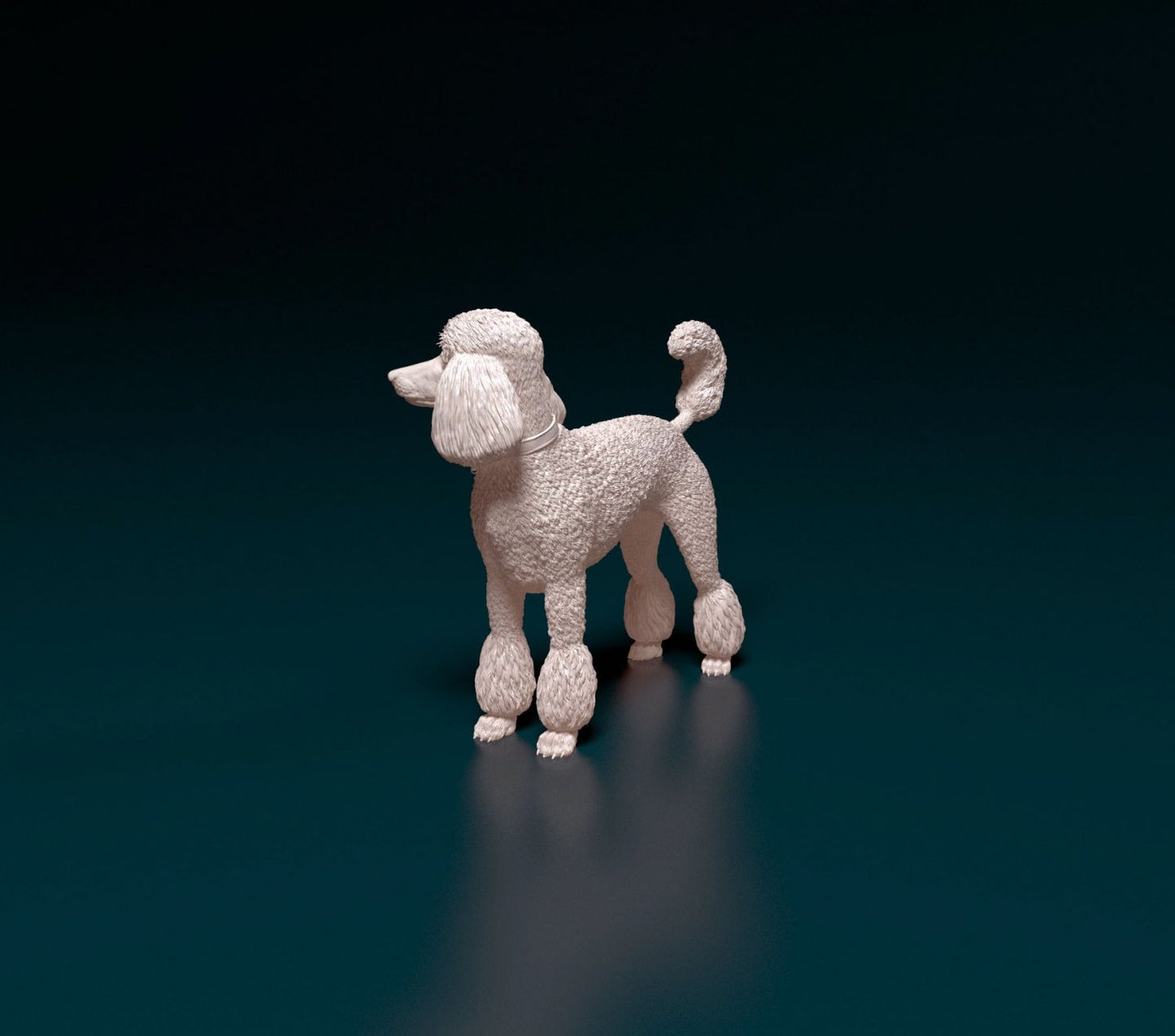 Poodle artist resin - white resin ready to prep / paint ALL SCALES