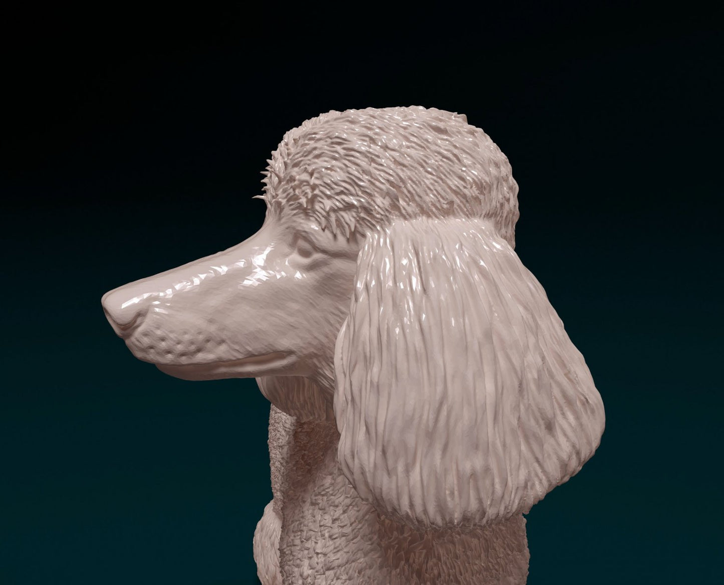 Poodle artist resin - white resin ready to prep / paint ALL SCALES