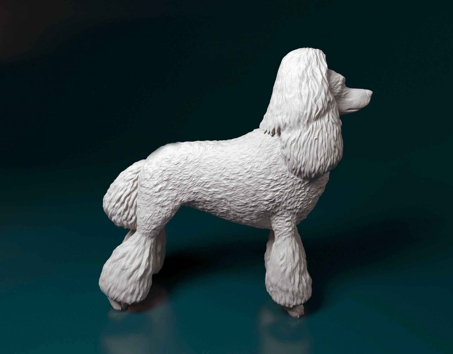 Poodle artist resin - white resin ready to prep / paint ALL SCALES