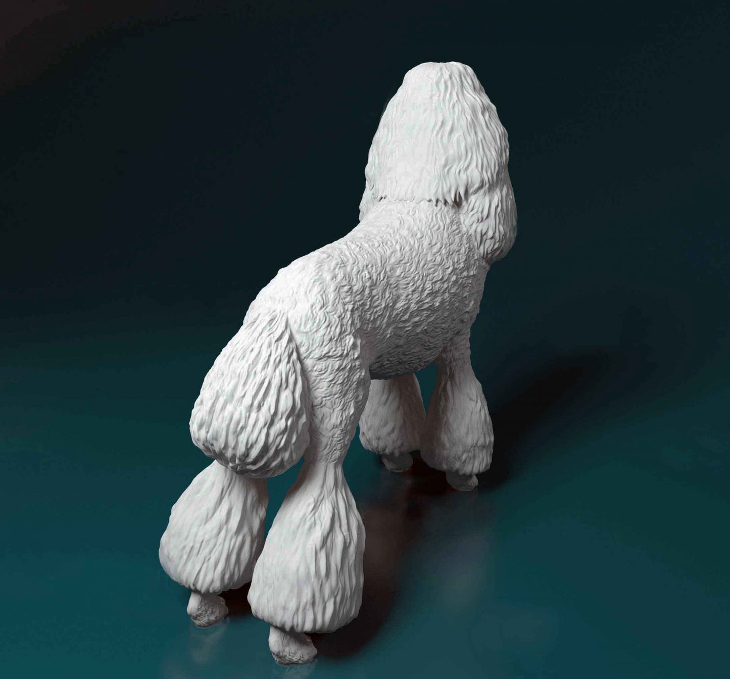 Poodle artist resin - white resin ready to prep / paint ALL SCALES