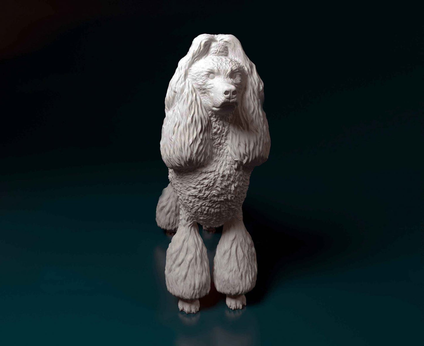 Poodle artist resin - white resin ready to prep / paint ALL SCALES