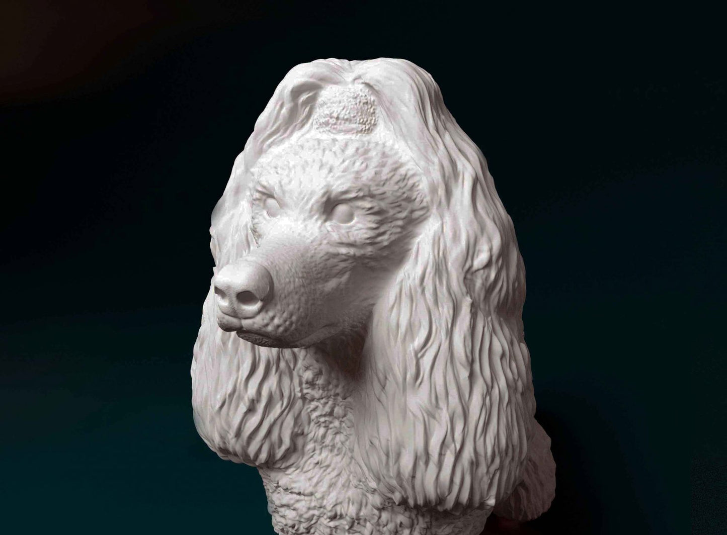 Poodle artist resin - white resin ready to prep / paint ALL SCALES
