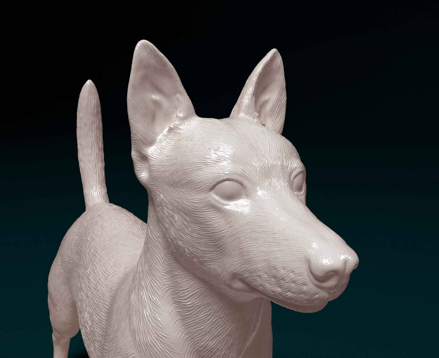 Portugese podengo artist resin - white resin ready to prep / paint ALL SCALES