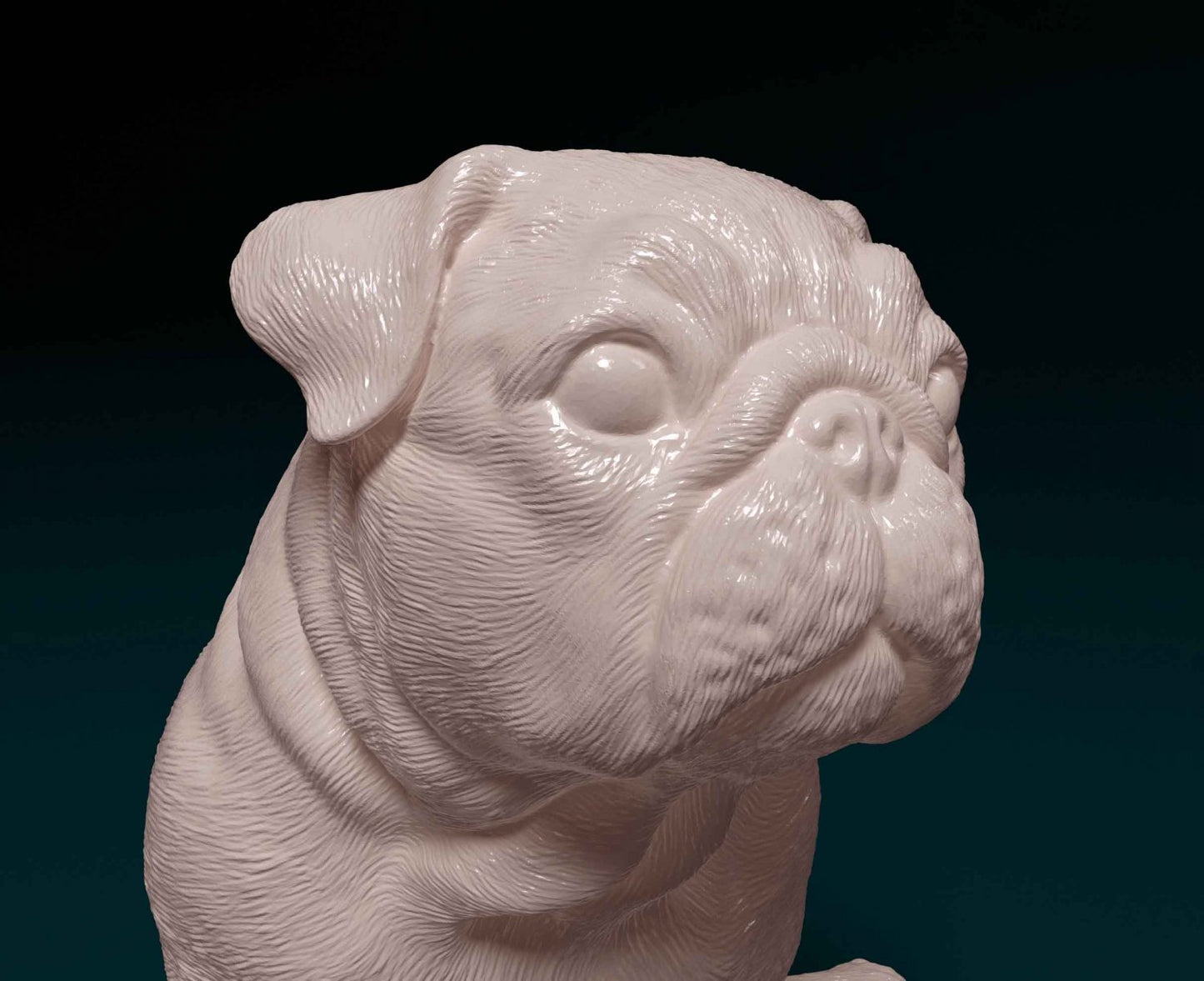 Pug artist resin - white resin ready to prep / paint ALL SCALES