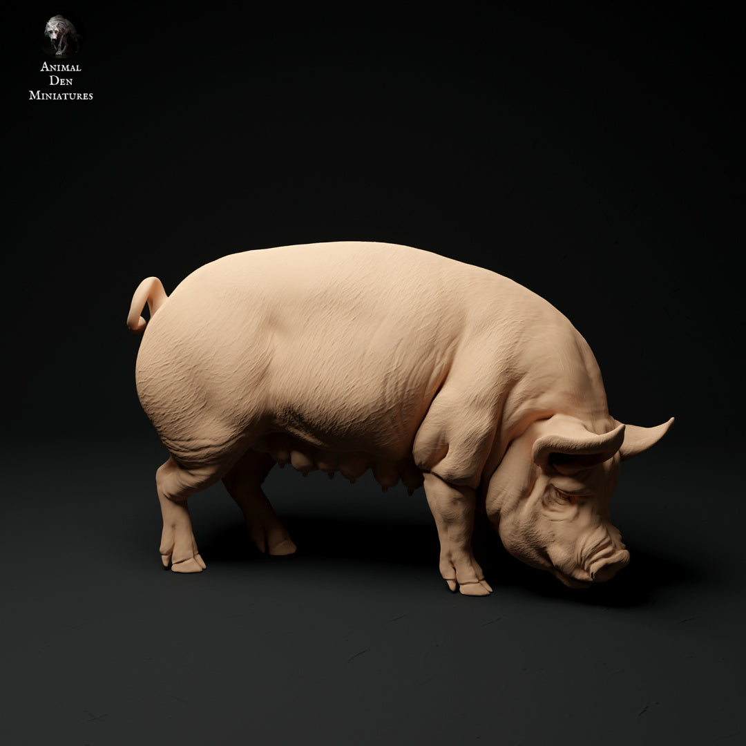 Berkshire pig artist resin - white resin ready to prep / paint ALL SCALES