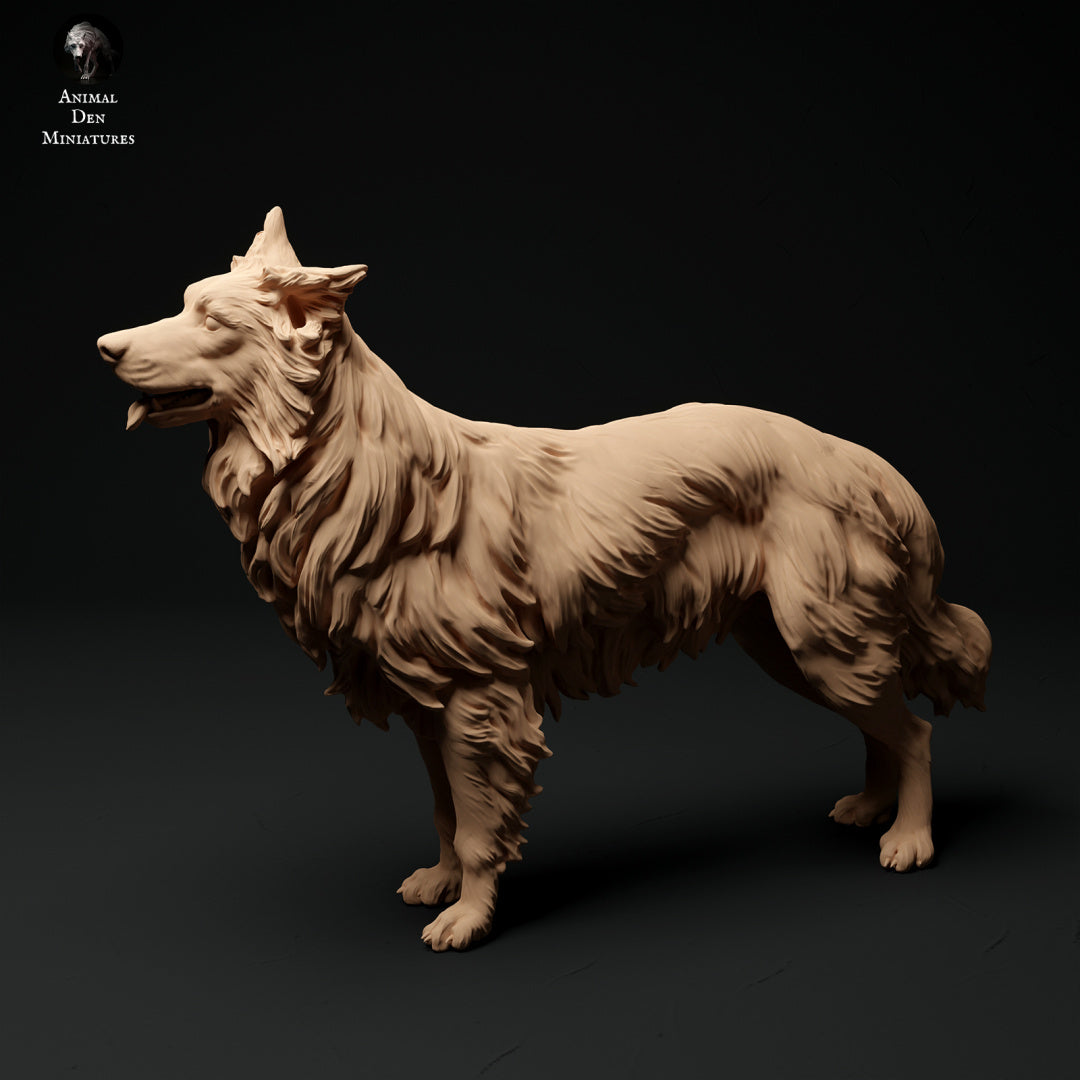 Farm border collie set artist resin - white resin ready to prep / paint ALL SCALES