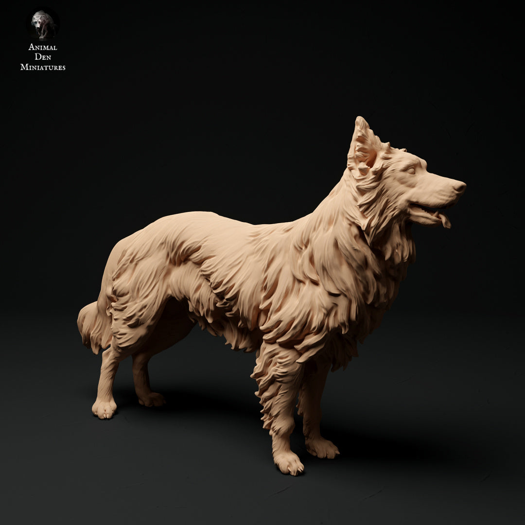 Farm border collie set artist resin - white resin ready to prep / paint ALL SCALES
