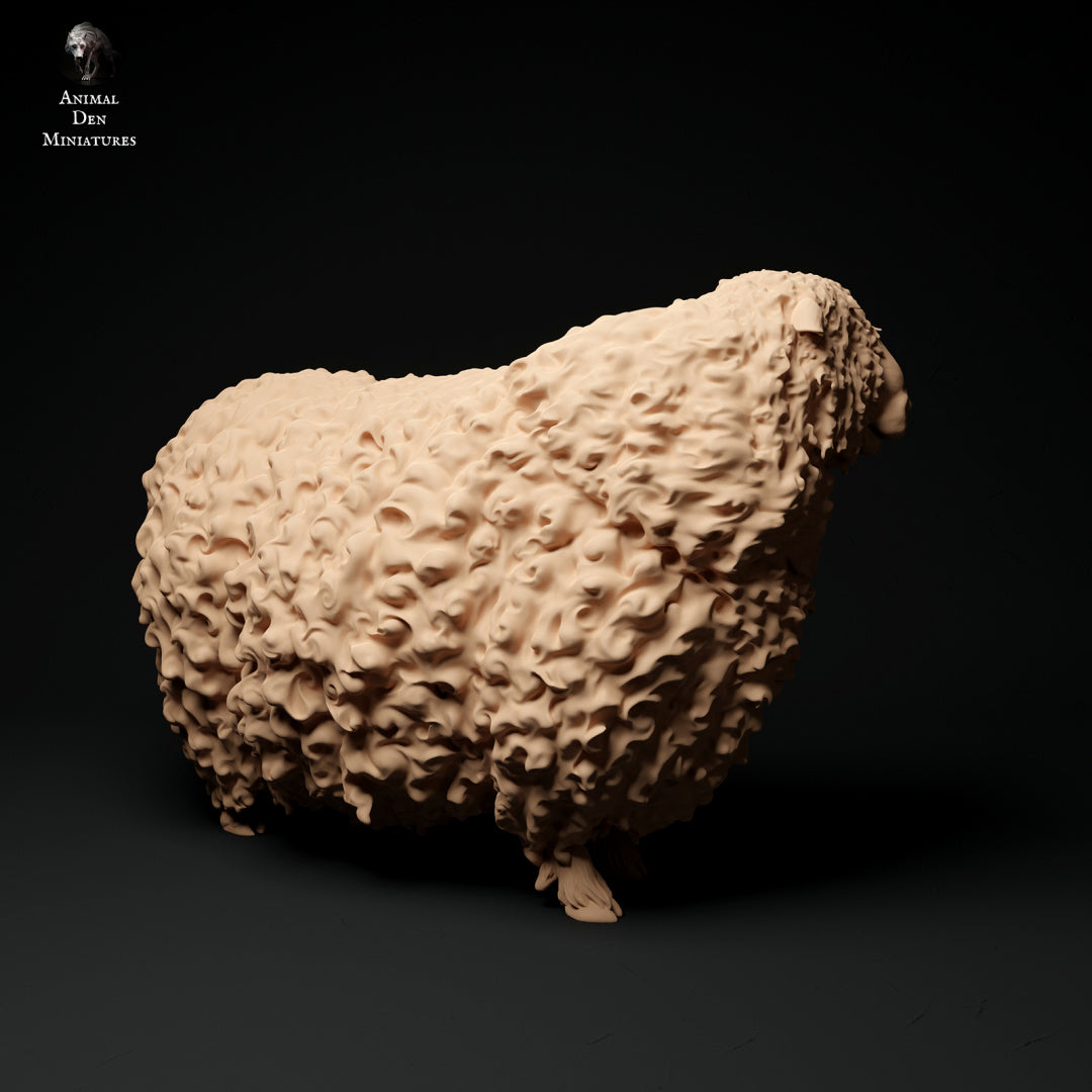longwool ram artist resin - white resin ready to prep / paint ALL SCALES