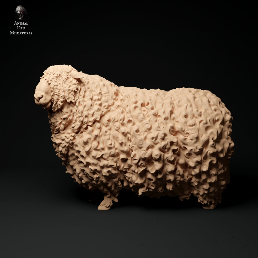 longwool ram artist resin - white resin ready to prep / paint ALL SCALES