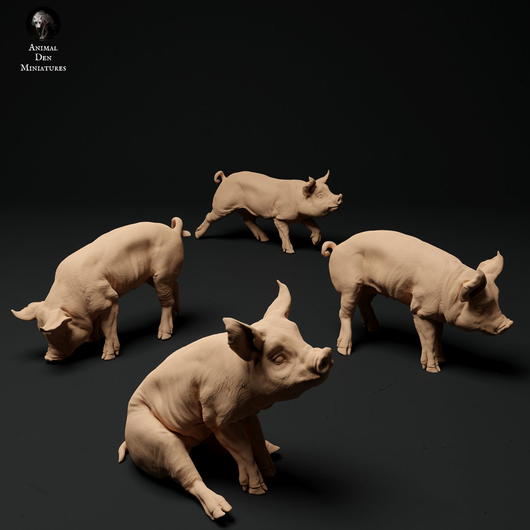 Berkshire piglets - White resin - ready to prep / paint