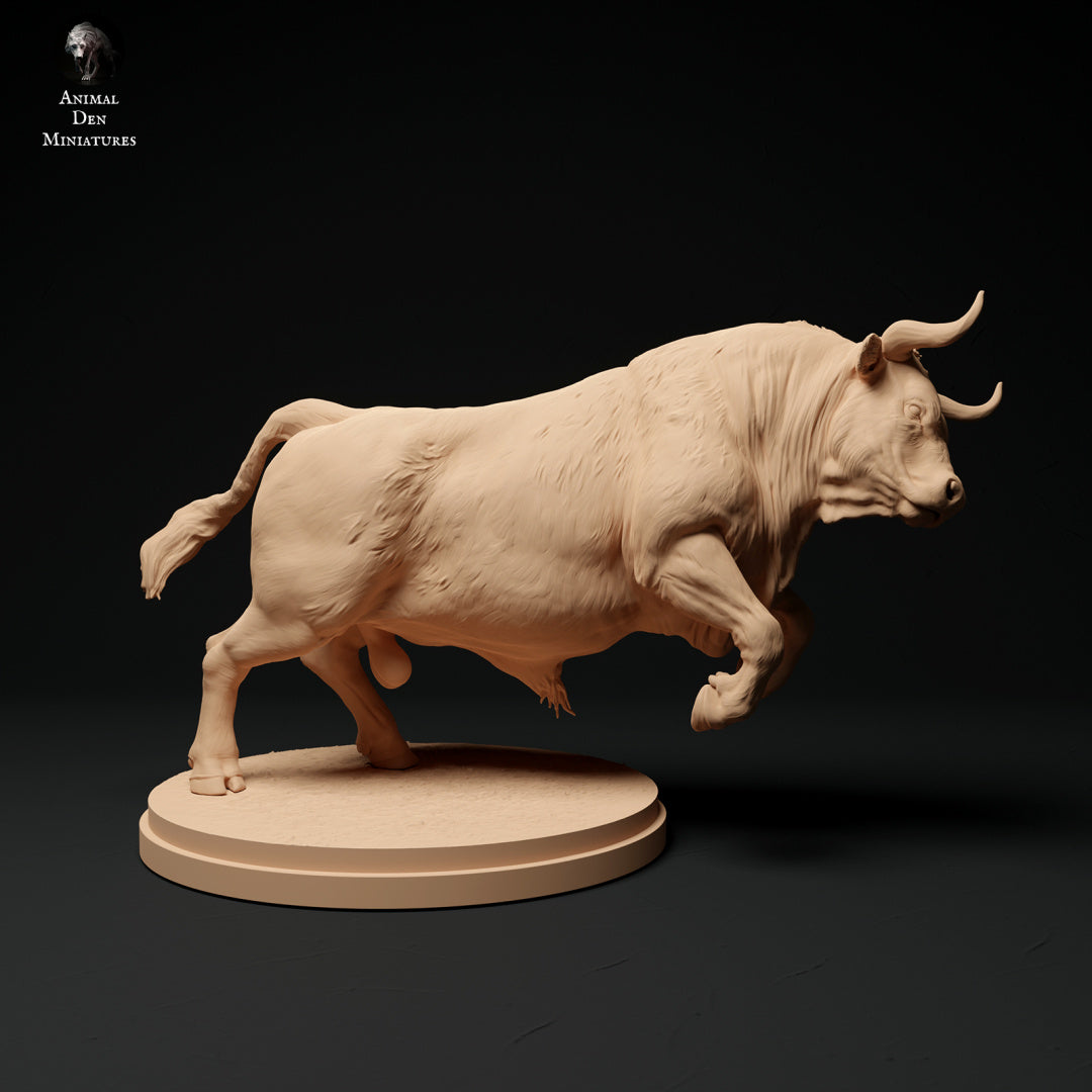 Red Devon bull artist resin - white resin ready to prep / paint ALL SCALES