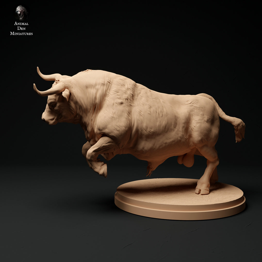 Red Devon bull artist resin - white resin ready to prep / paint ALL SCALES