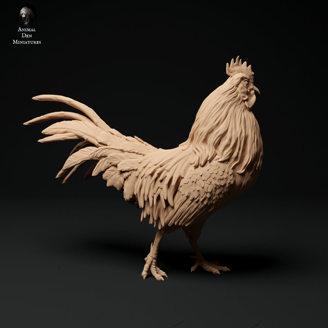 Roosters - White resin - Ready to prep / paint
