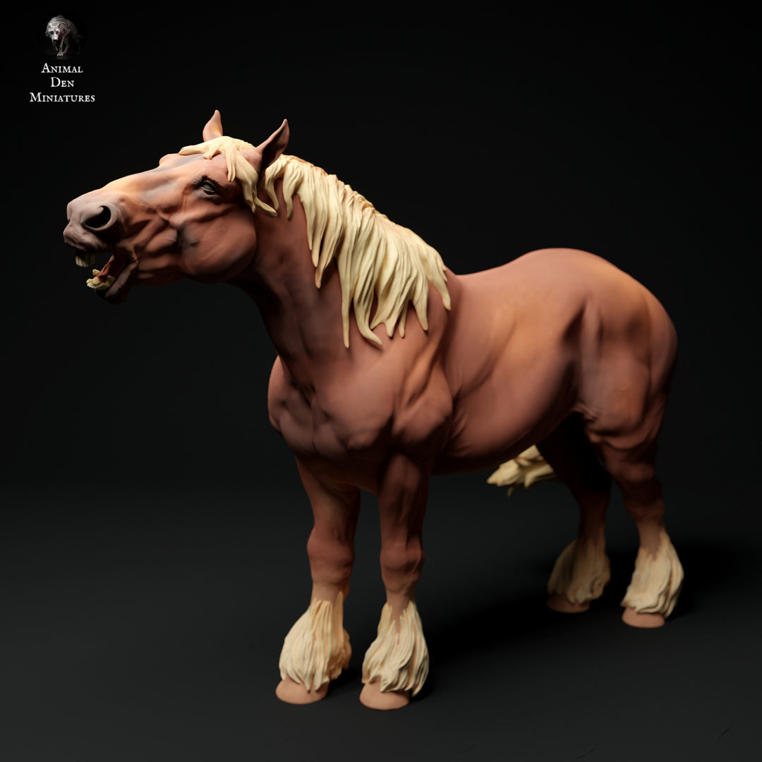 Suffolk Punch Neighing - white resin - ready to prep / paint - many options