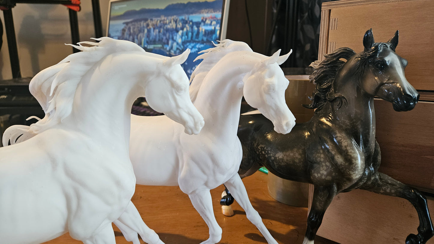 Rebellion - Prancing Arabian - white resin - ready to prep / paint - many options
