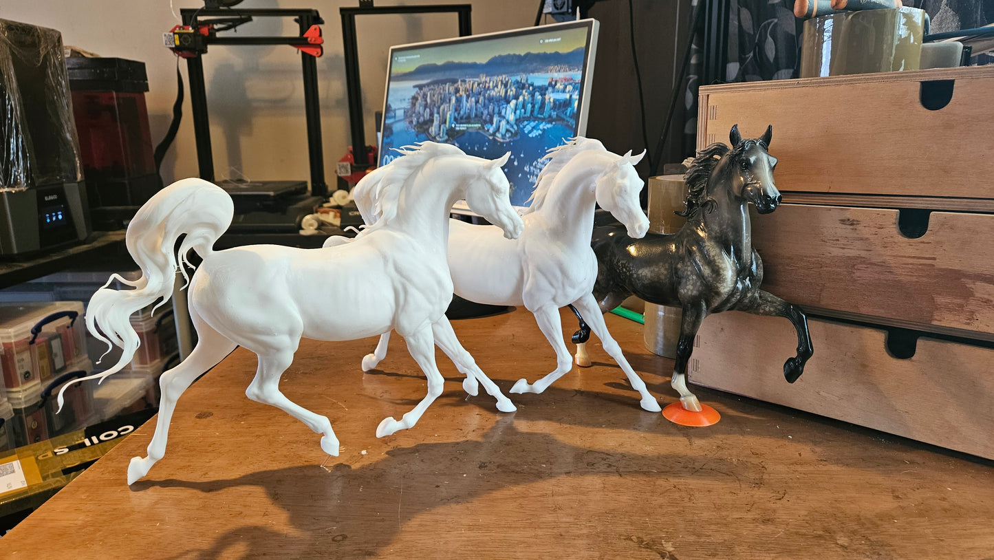 Rebellion - Prancing Arabian - white resin - ready to prep / paint - many options
